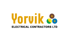Yorvik logo with gold and black text